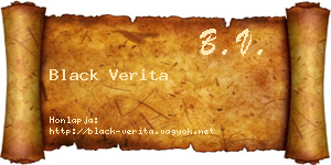 Black Verita névjegykártya
